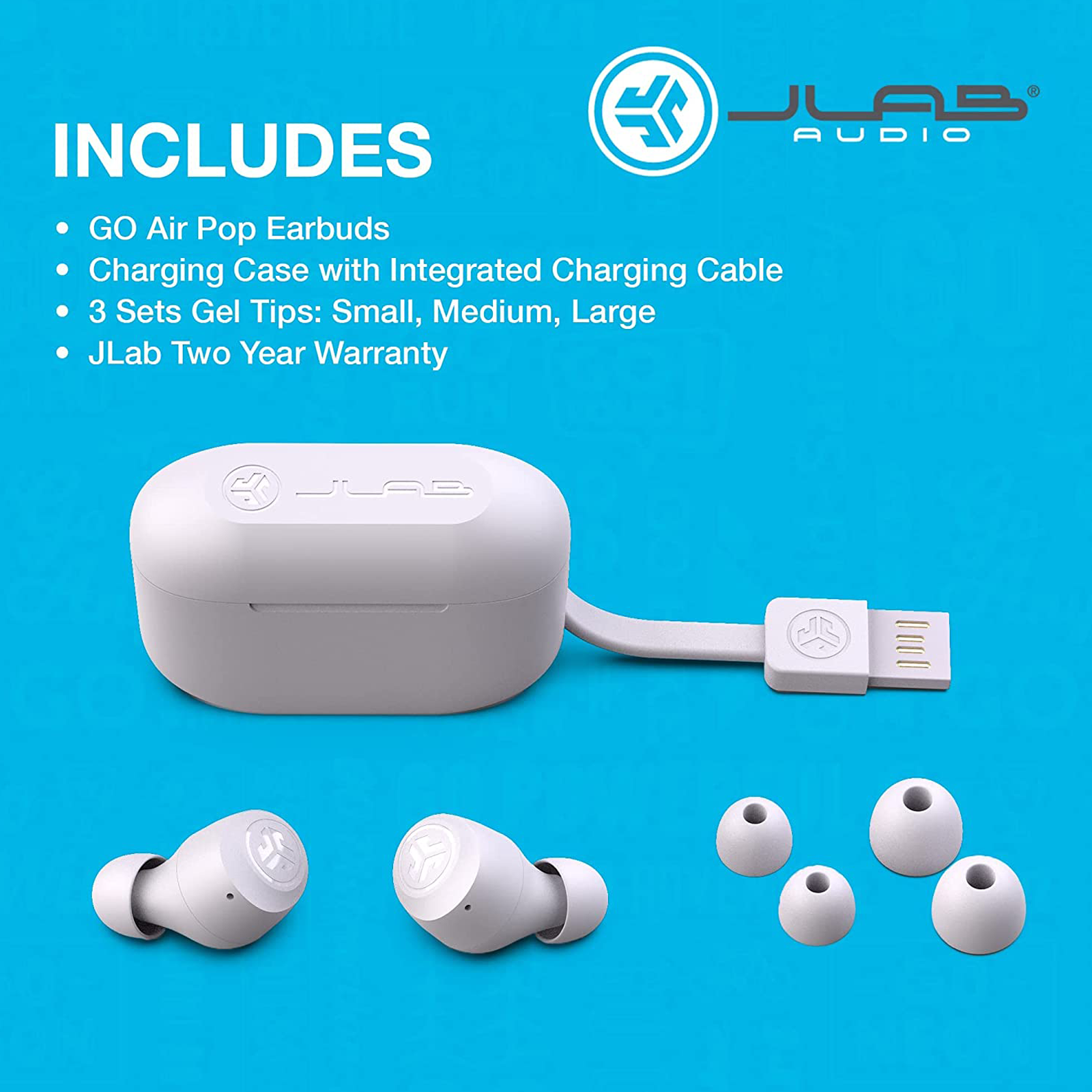 Buy JLab Go Air Pop IEUEBGAIRPOPRLLC12 TWS Earbuds IPX4 Sweat